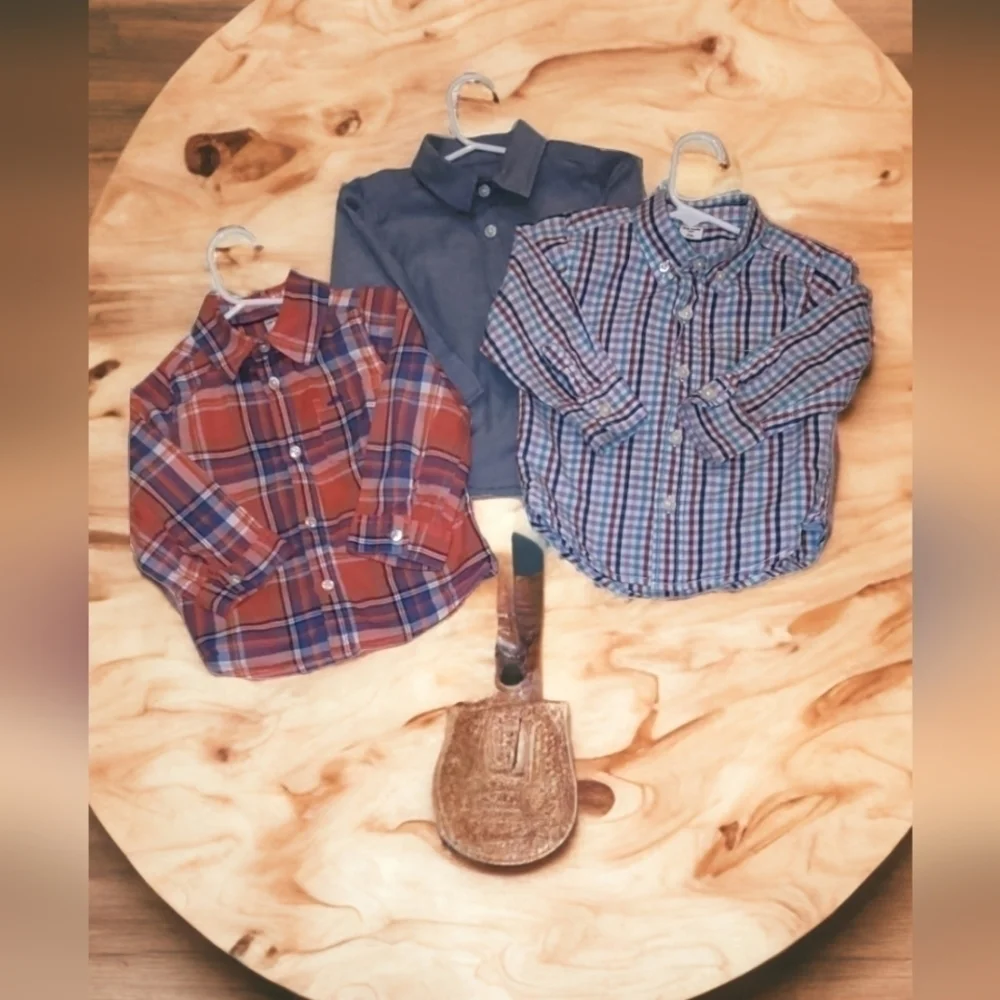 Long Sleeve Button-down Boys Shirt Lot